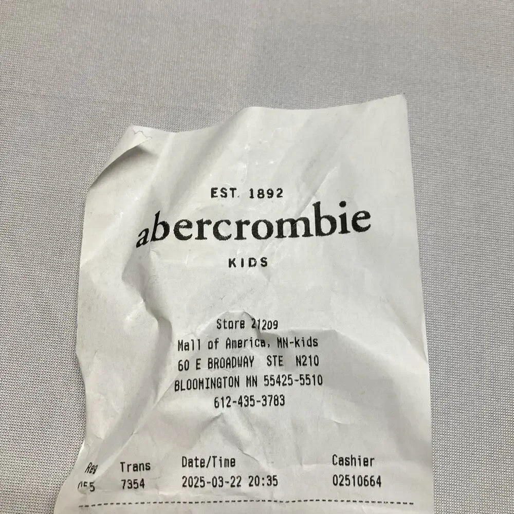 LA Galaxy Jersey Abercrombie Kids Short Sleeve Soccer Jersey Youth Size 7/8